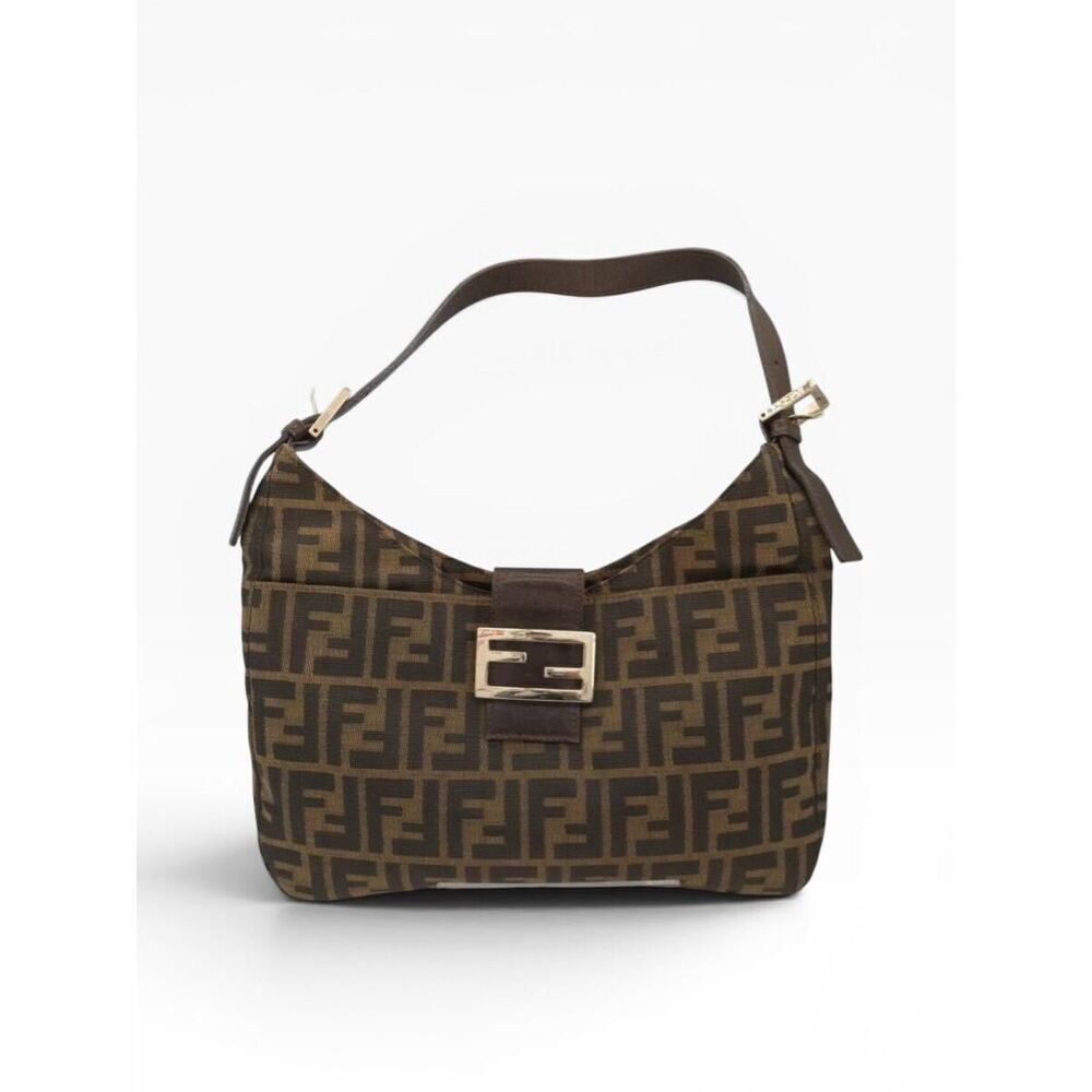 FENDI Mamma Bucket Handbag Shoulder Bag Zucca Canvas